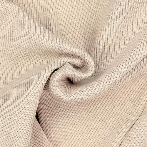 Alkato Unisex Beanie Mütze und Schal Set Uni, Farbe: Rippstoff Beige, Größe: Einheitsgröße