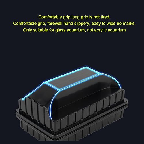 Miniatura 2 de Tnfeeon Herramienta de limpieza de pecera, mini imán cepillo para pecera, mini limpiador magnético de vidrio para peceras