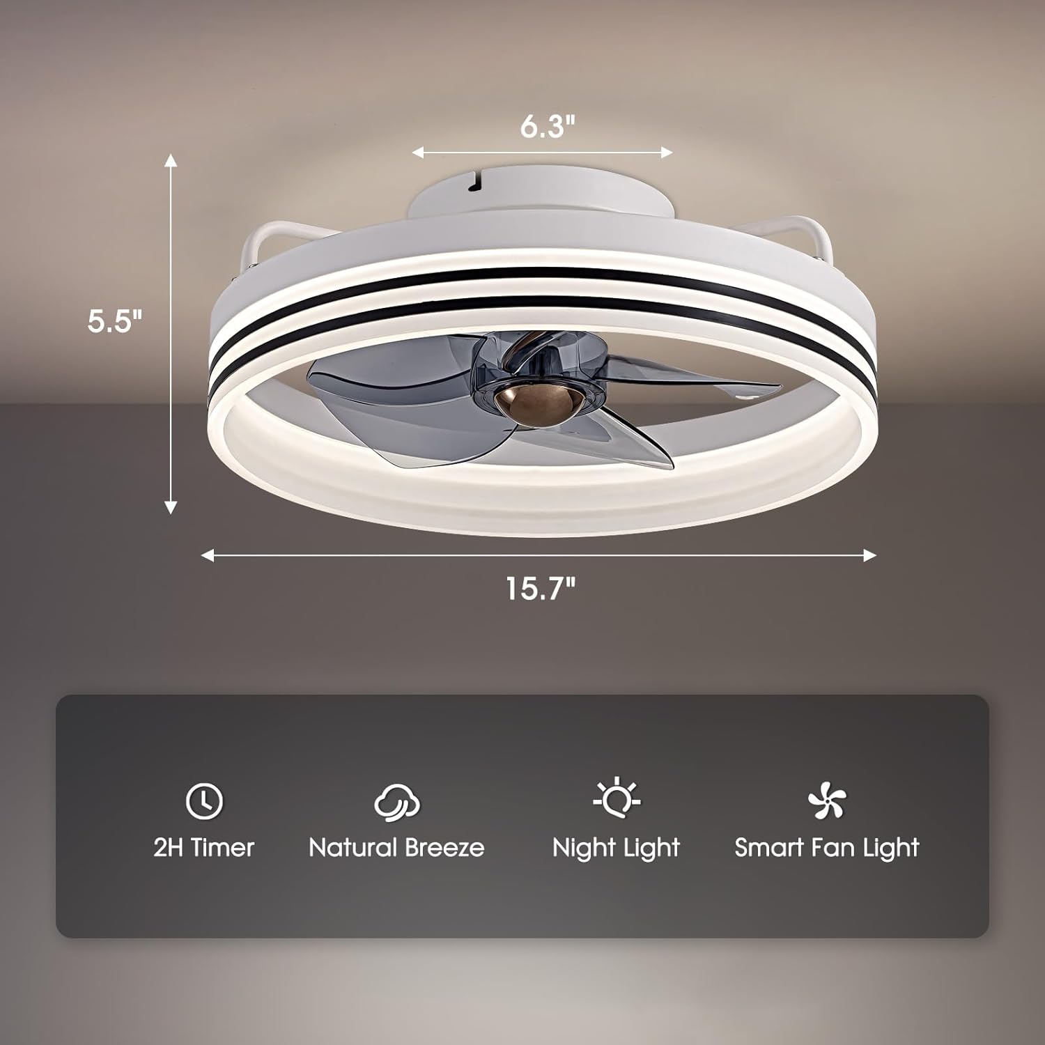 Ceiling fan dimensions and features