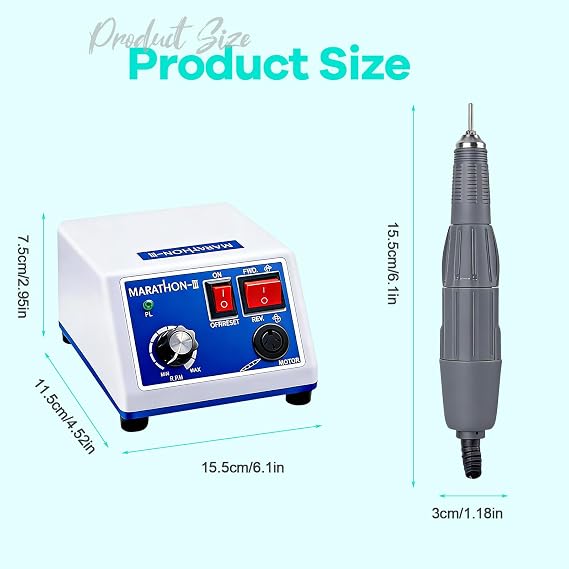 Dental Micromotor Polishing, 65W 220V Mikromotor Poliermaschine | Dental Lab Micromotor Drill Polisher 35000RPM, Lab Jewelry Polishing Machine for Dental Laboratories, Clinics, Nails