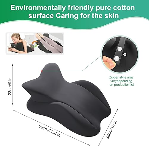 Miniatura 2 de Almohada ergonómica de cuña de espuma viscoelástica, almohada propensa para dormir, almohada de lectura para cama, soporte ergonómico para dolor de