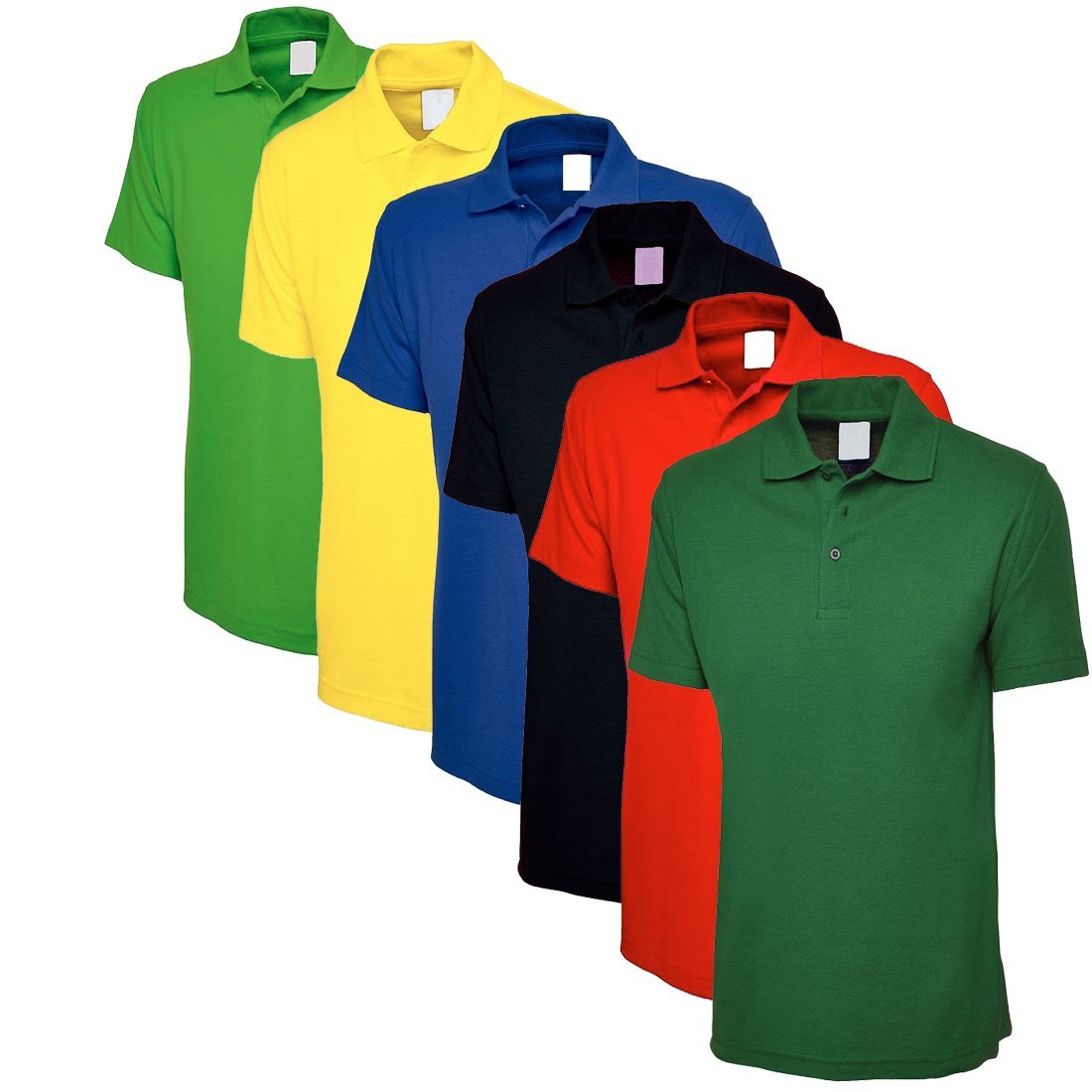 Buy LIME Multi Color Polo Neck t Shirts for Men (Pack of 6) (44