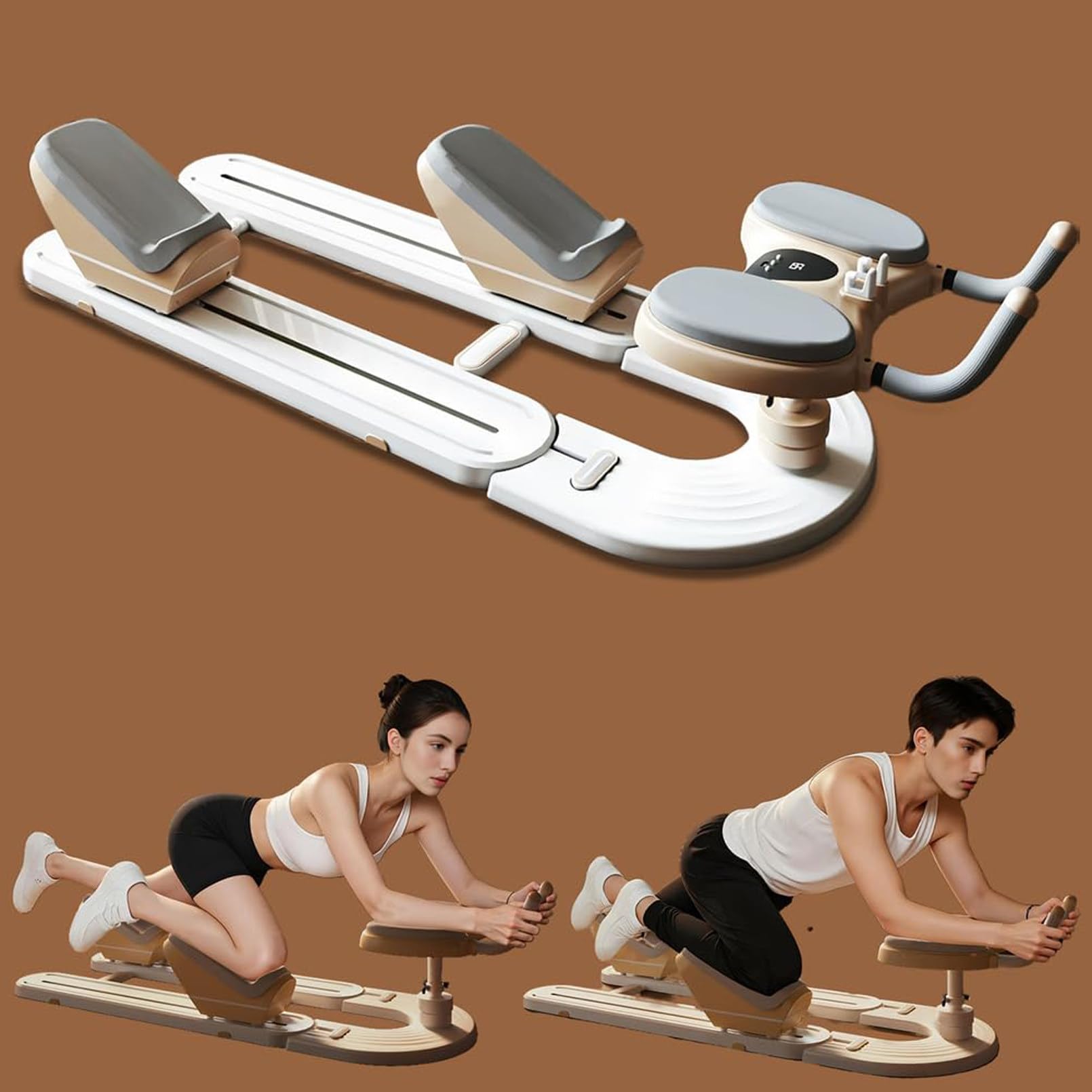 Spine Twist & Stretch Trainer la palestra domestica, dispositivo di supporto spinale con timer digitale l'allenamento dei muscoli addominali, la tonificazione della vita e lo stretching delle gambe