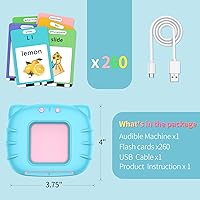 Vista 4 de 520 Tarjetas flash parlantes de palabras visuales ABC, regalo de Navidad y cumpleaños para niños de 2, 3, 4, 5, 6 años, actividades de aprendizaje