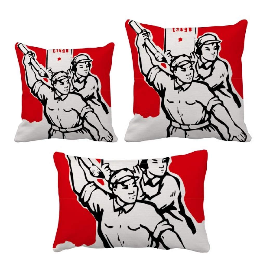 Coussin de canapé Mao Tsé-Toung avec garnissage textile salon rétro