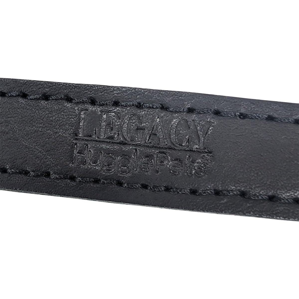 HugglePets Legacy Leather Dog Collar, Black (XX Large - Image 4