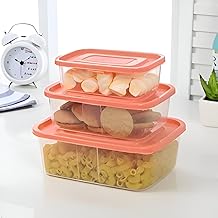 طقم علب حفظ طعام من 3 قطع مع سدادات محكمة الإغلاق مناسبة لإعادة التسخين في الميكروويف والتنظيف في غسالة الأطباق، مقاسات 1 لتر و1.5 لتر و2.5 لتر