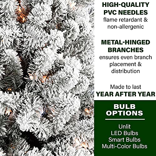 Fraser Hill Farm 9 Ft. Flocked Christmas Tree, Unlit