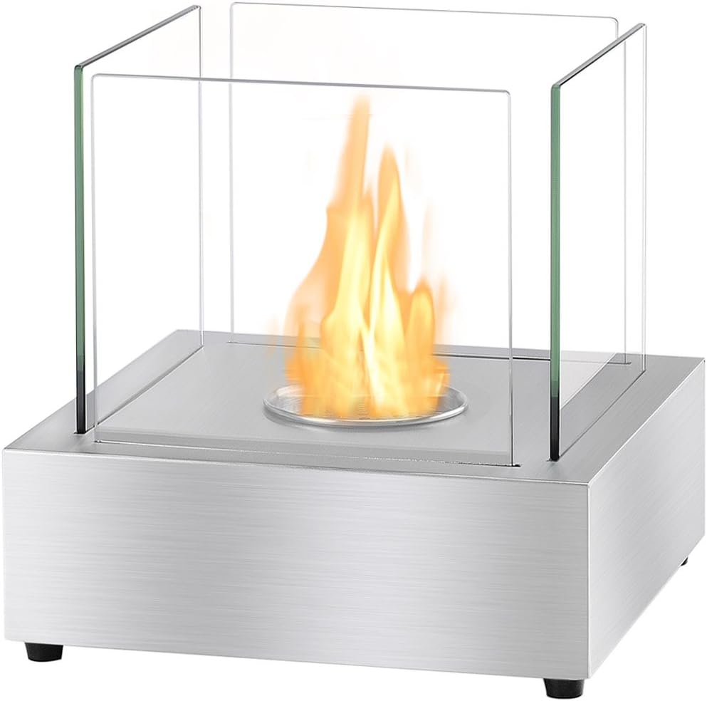 IGNIS Portable Ventless Bio Ethanol Tabletop Fireplace - Cube