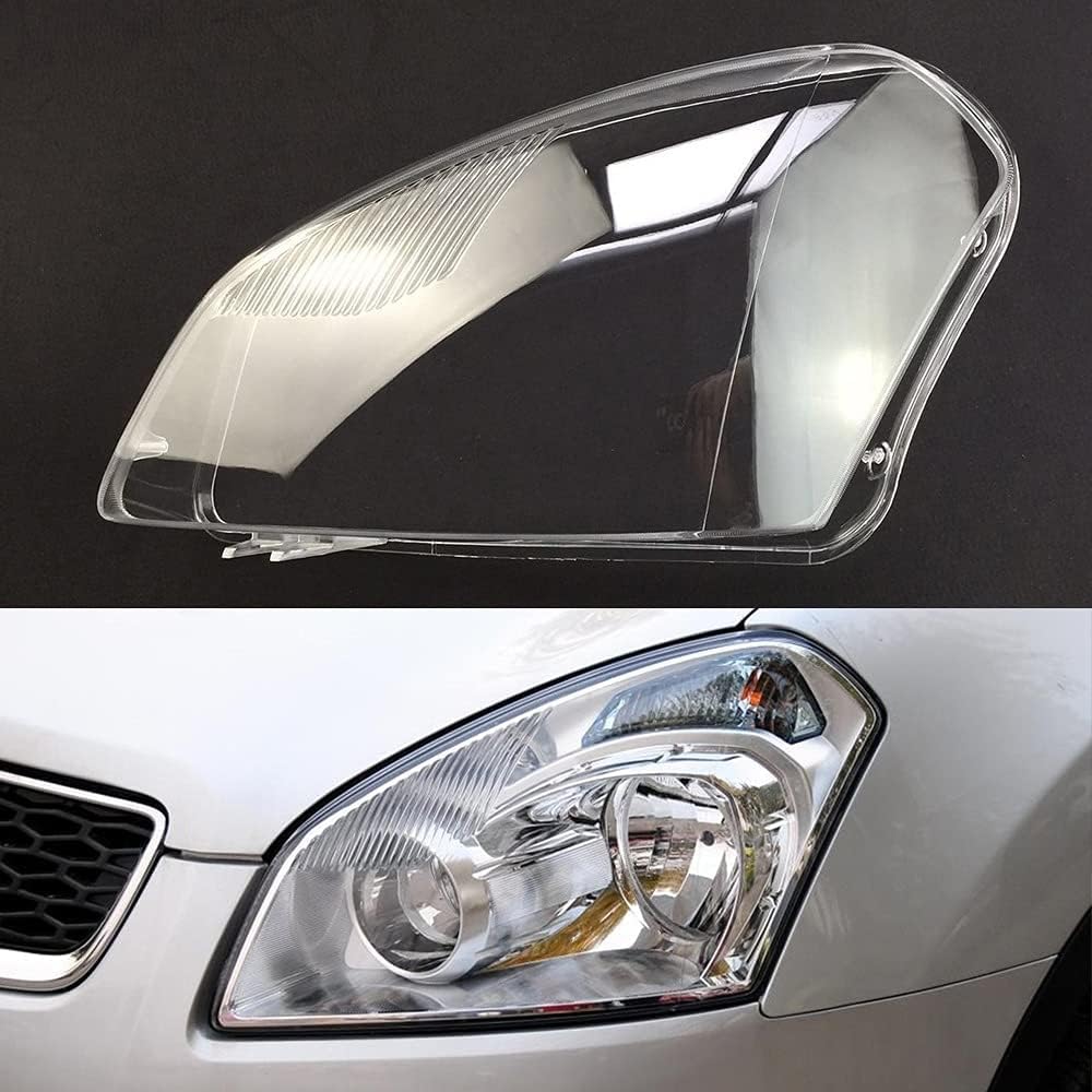 Cubiertas Faro Coche para Nissan Qashqai 2009~2015, Lente Carcasa Cristal Faro Delantero Pantalla Transparente Lámpara Faro Delantero Shell,Right