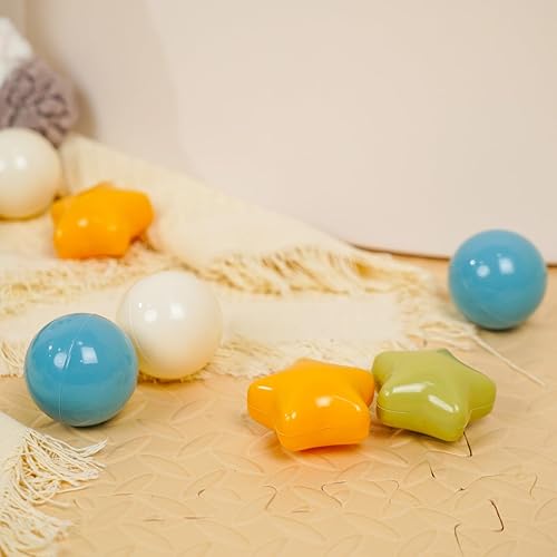 Miniatura 95 de TRENDPLAY Pelotas de bolas de estrella 50, 100, 200, 500, para niños pequeños, formas de pelotas para niños y niñas, diversión, fiesta de Rosa