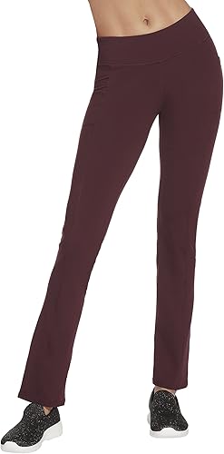 Skechers Walk Go Flex 4 Pocket Boot Cut Pant Pantalon décontracté, Vinetasting, 