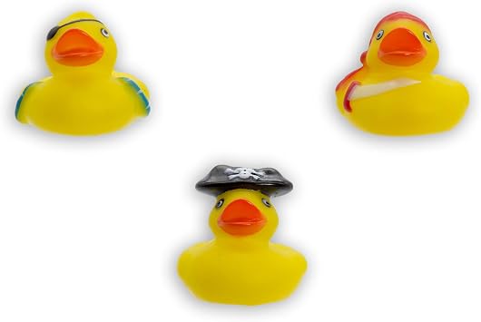 Windy City Novelties - 50 Pack - 2 Mini Pirate Rubber Duckies in Assorted Designs
