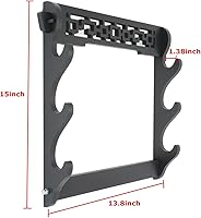 Vista 2 de Eforlife Soporte de pared para espada samurái japonesa, soporte de exhibición para Katana japonesa Wakizashi Tanto 3 capas