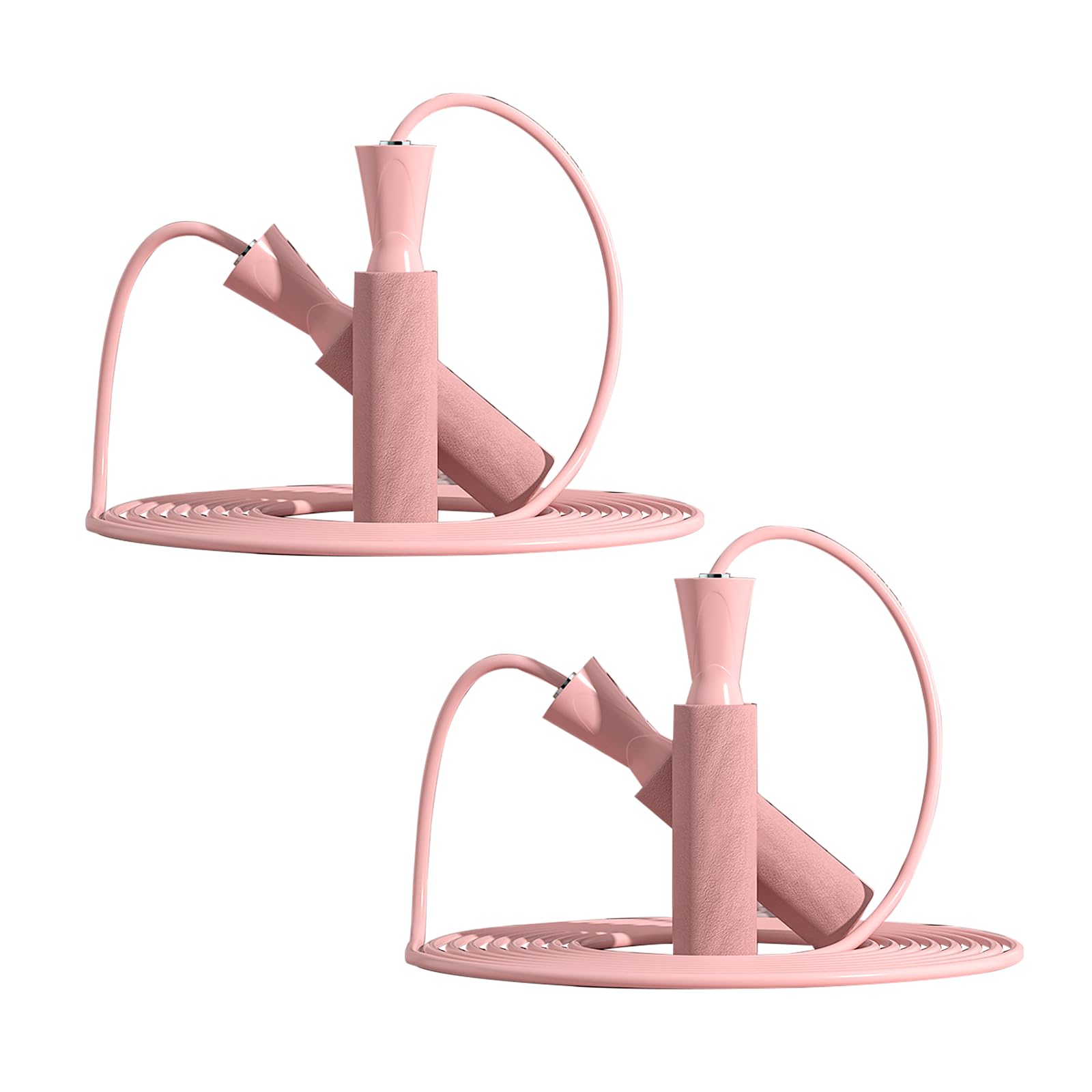 2 park pink Jump rope Adjustable Skipping Rope with Soft Foam Handles