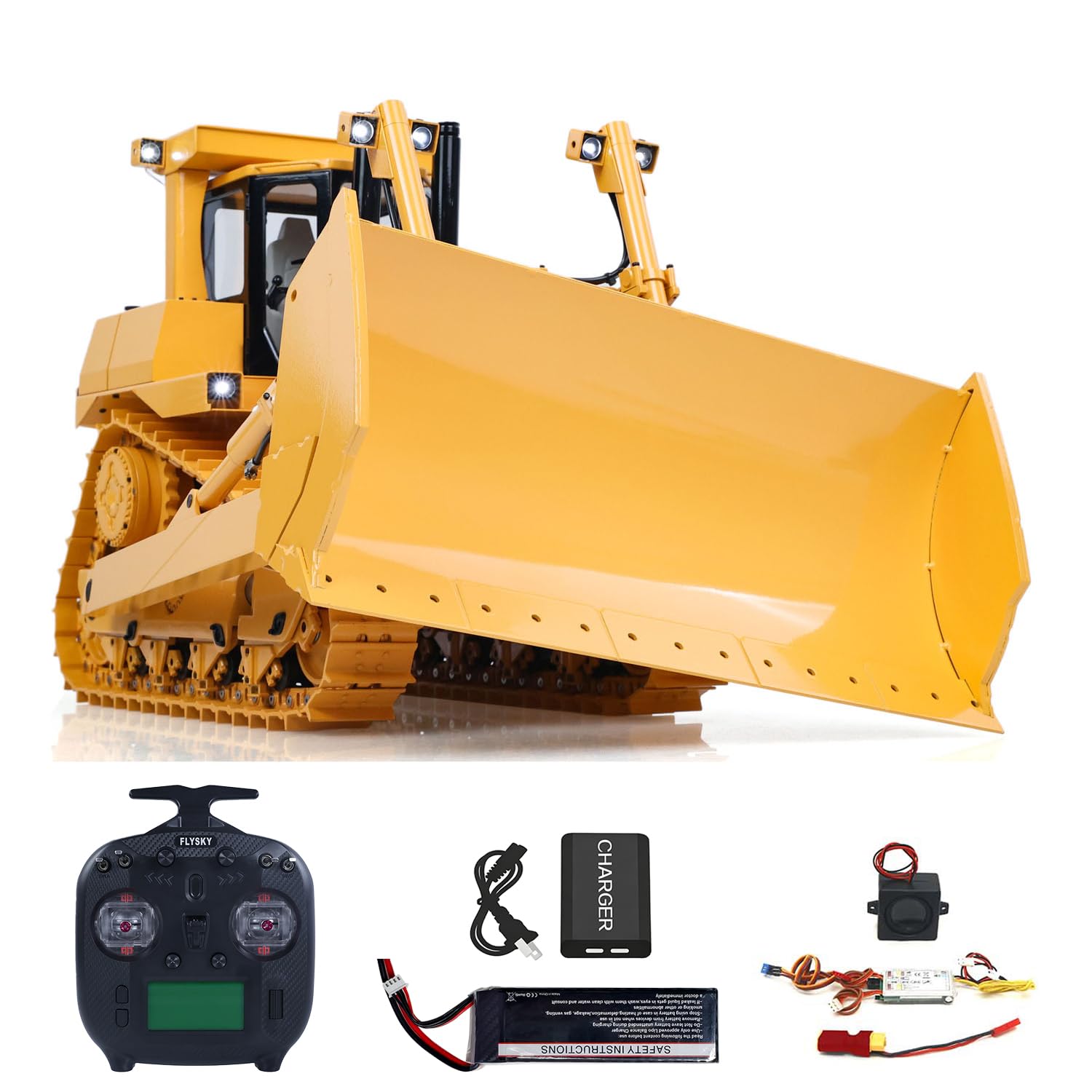Amazon.com: wheelfun 1/14 DXR2 Metal RC Hydraulic Bulldozer Radio