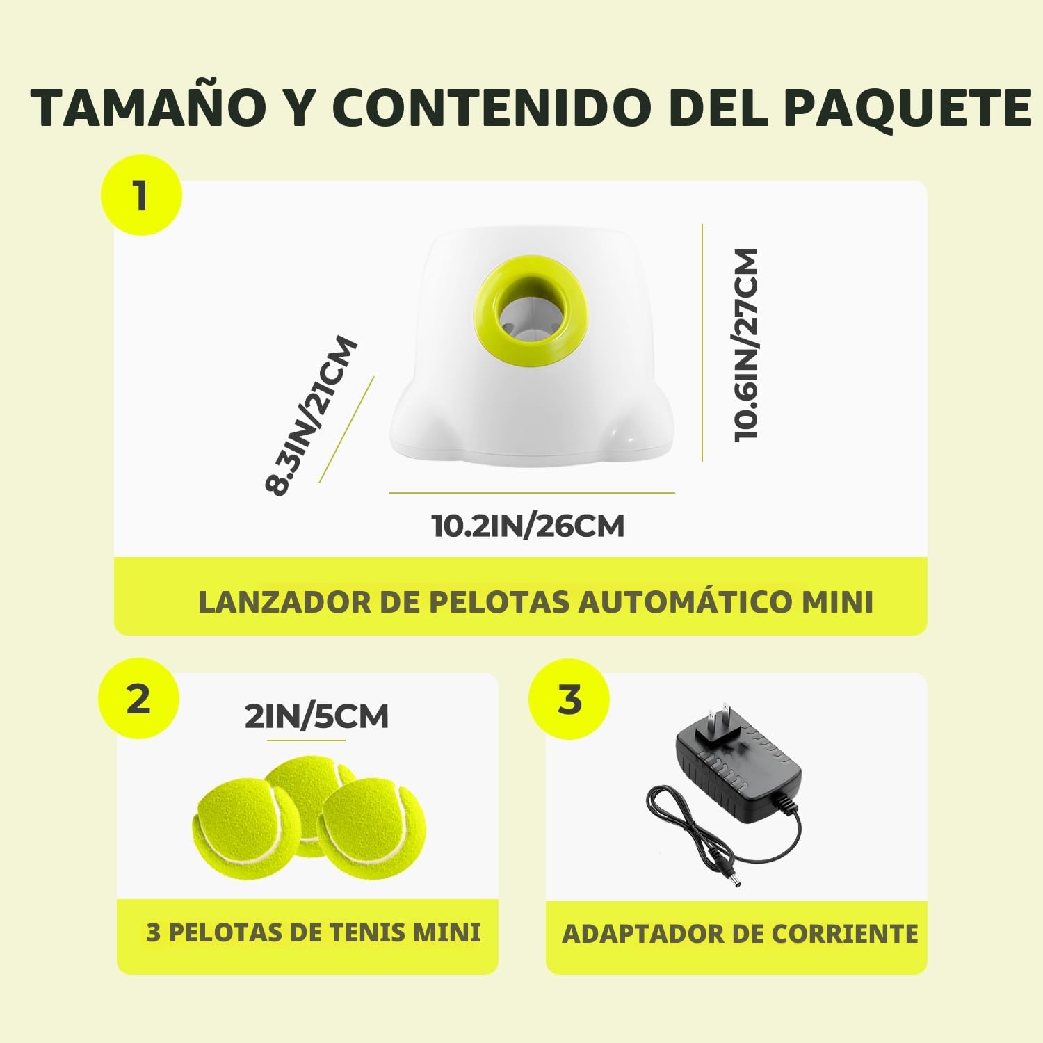 ALL FOR PAWS Lanzador de pelotas para perros pequeños, juguete interactivo para perros, lanzador de pelotas de tenis, entrenamiento mental, juguete para lanzar pelotas con 3 bolas de 5 cm incluidas