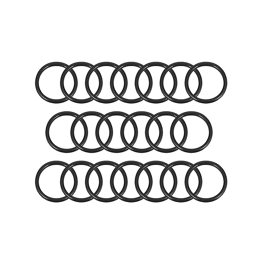 uxcell Nitrile Rubber O-Rings 7mm OD 5mm ID 1mm Width, Metric Sealing Gasket for Automotive Machine Plumbing, Pack of 20