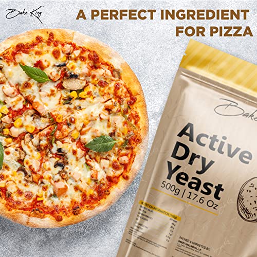Image of BAKE KING Baker's Instant Yeast 500grm | Active Dry Yeast Powder for Baking Bread, Cake, Pizza and Cake
