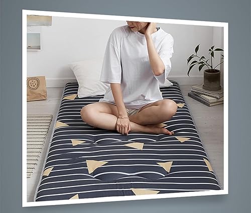 Miniatura 2 de Colchón de futón japonés, plegable, enrollable para dormir, tatami, tumbona para el suelo, cama de invitados, colchón portátil para acampar y