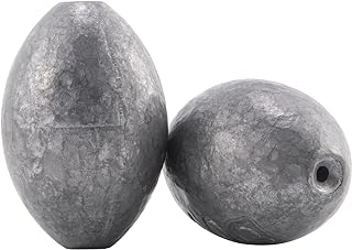 Dr.Fish Egg Sinker Lead Fishing Weights Oval Shaped Catfishing Weights Bank River Freshwater Saltwater Fishing Bass Casting