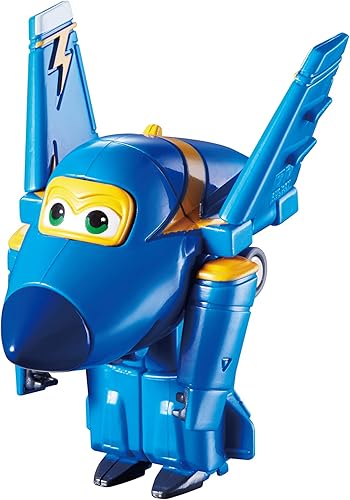 Miniatura 5 de Super Wings EU720030C Jett & Jerome Transform-a-Bots Paquete de 2 juguetes para niños de 3 años y niñas, mixto, 2