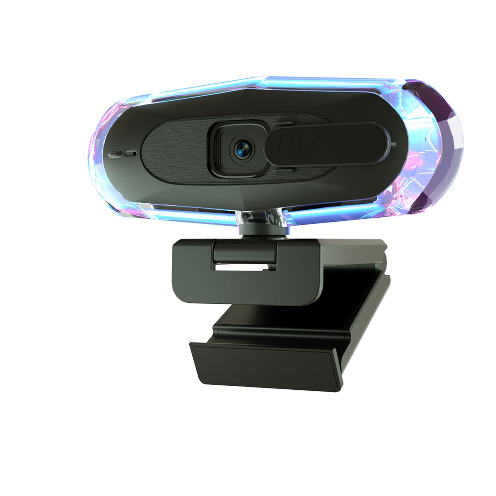 Webcam streaming 2K con messa a fuoco automatica, microfono, luce RGB e treppiede, fotocamera USB per PC/Mac, Plug and Play per Zoom, Skype, YouTube, riunioni online
