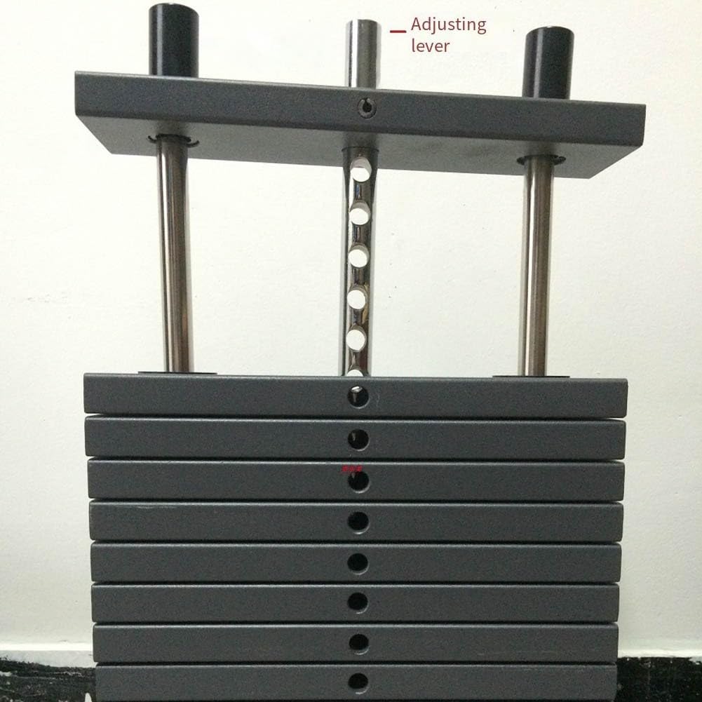 Varilla de acero para conectar discos de pesas con distribución de tensión equilibrada, 10 agujeros y 15 patrones de agujeros