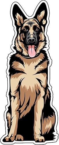WickedGoodz Imán para refrigerador de pastor alemán sentado - Calcomanía magnética para automóvil de raza de perro disponible en Yaxa Guatemala