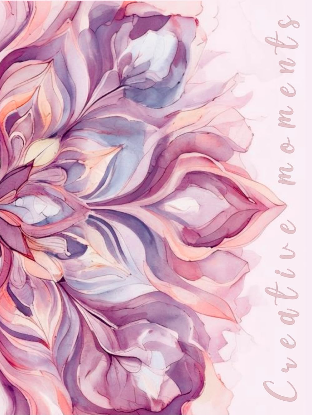 Livre de table aquarelle florale : carnet de notes et croquis