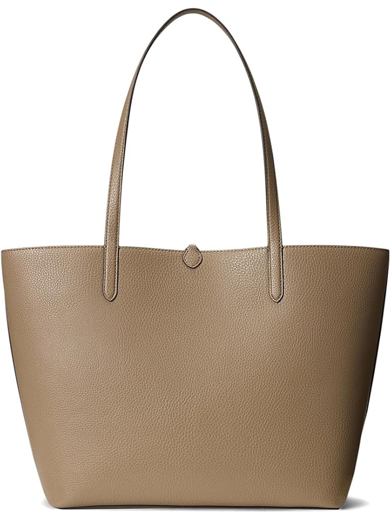 Taupe Lauren Ralph Lauren Faux-Leather Large Reversible Tote Bag
