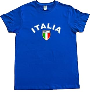 Camiseta italiana, camiseta italiana para adulto, camiseta italiana, estampada en Italia con colores no tóxicos, respetando las reglas de nuestro país. Algodón 100%, cuello redondo, manga