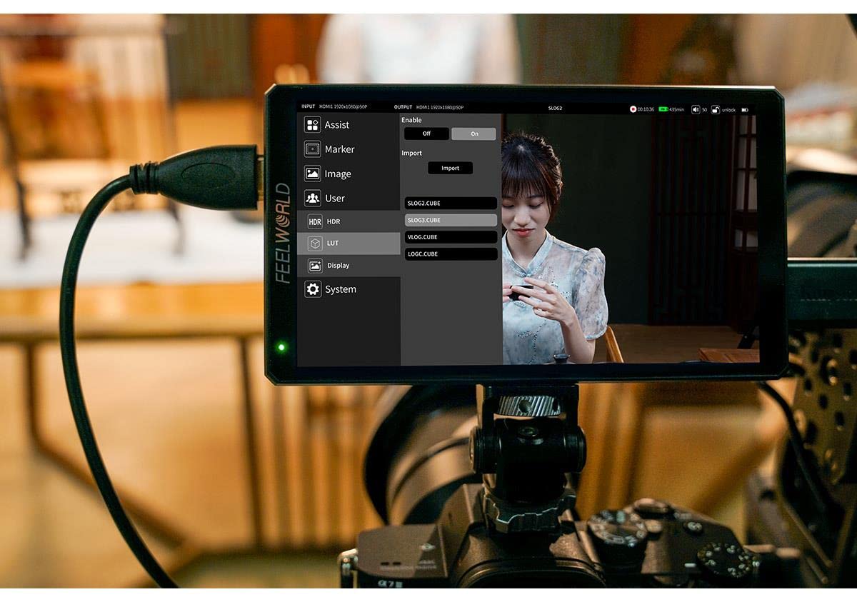 Feelworld CUT6 6 Pollice On-Camera Monitor Registratore Touchscreen Campo Monitor FHD 1920x1080 4K HDMI 3D LUT con Hot Shoe Mount