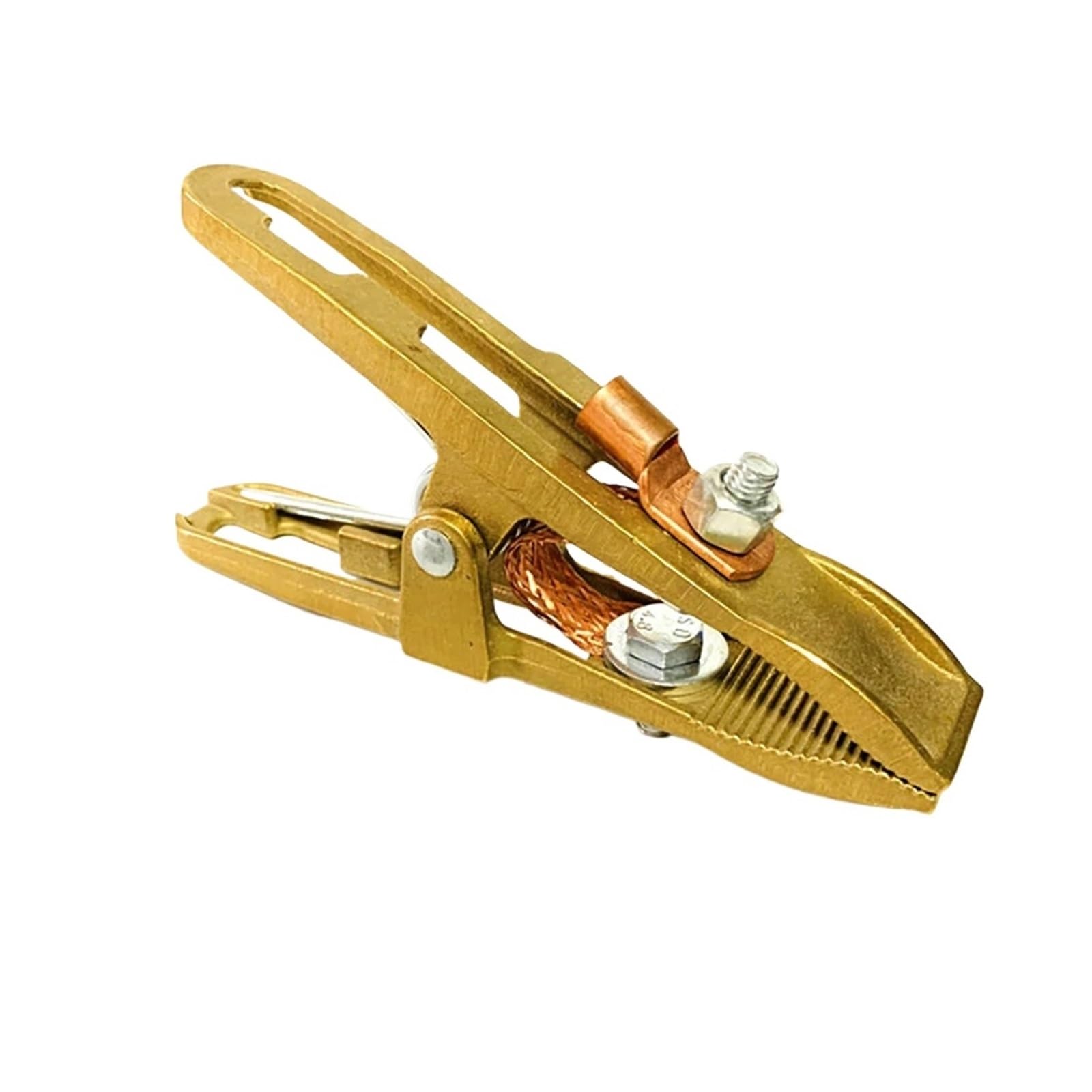 2PCS 300A Grounding Clamp A-Shaped Heavy Duty Earth Antioxidant Brass Multipurpose Welding Ground for Shipyards for Welding Machine