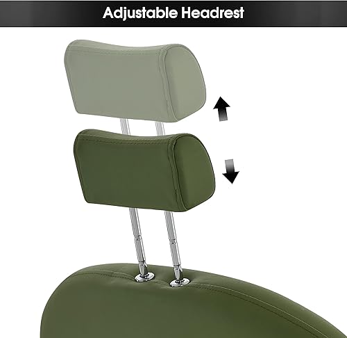 Miniatura 5 de BarberPub Silla de peluquero clásica de lujo Bomba hidráulica Recline Beauty Spa Styling Salon para equipo de estilista 9578 (verde)