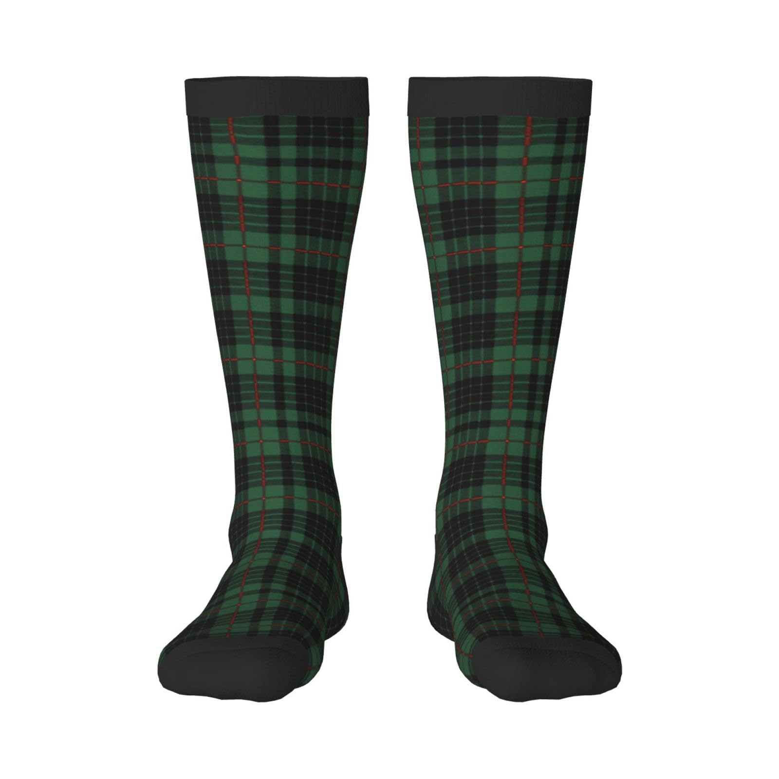 CHJDOFong Gunn Clan Plaid Scottish Tartan Crew Socks for Men Women, Athletic Socks Novelty Fashion Casual Tube Sock Sports Dress Socks