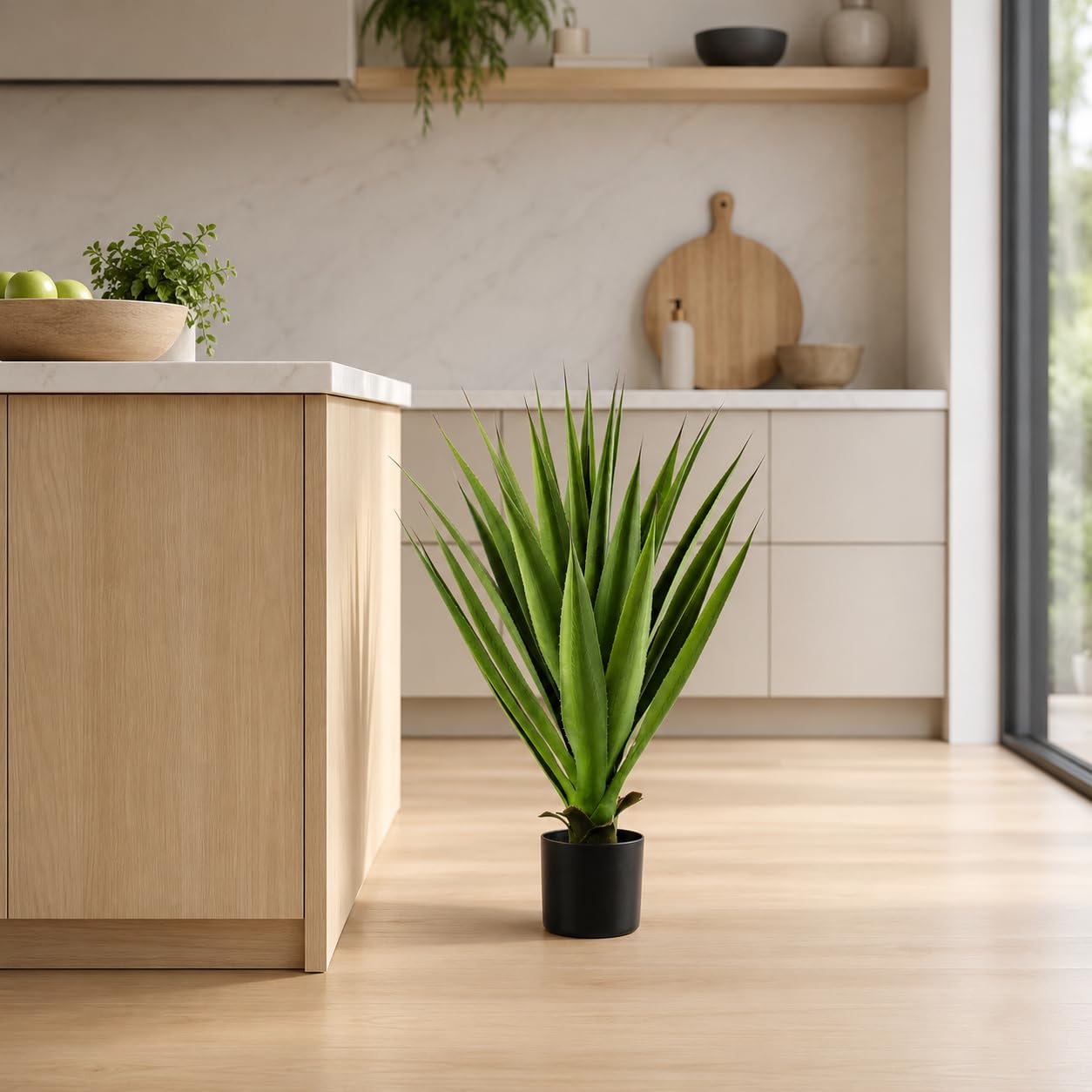 PASCH® Agave (75cm) - Kunstpflanzen groß | Künstliche Pflanzen wie echt | Kunstpalme | Künstliche Pflanzen groß | Künstliche Palmen | Artificial Plants | Große Kunstpflanzen im Topf | Fake Plant