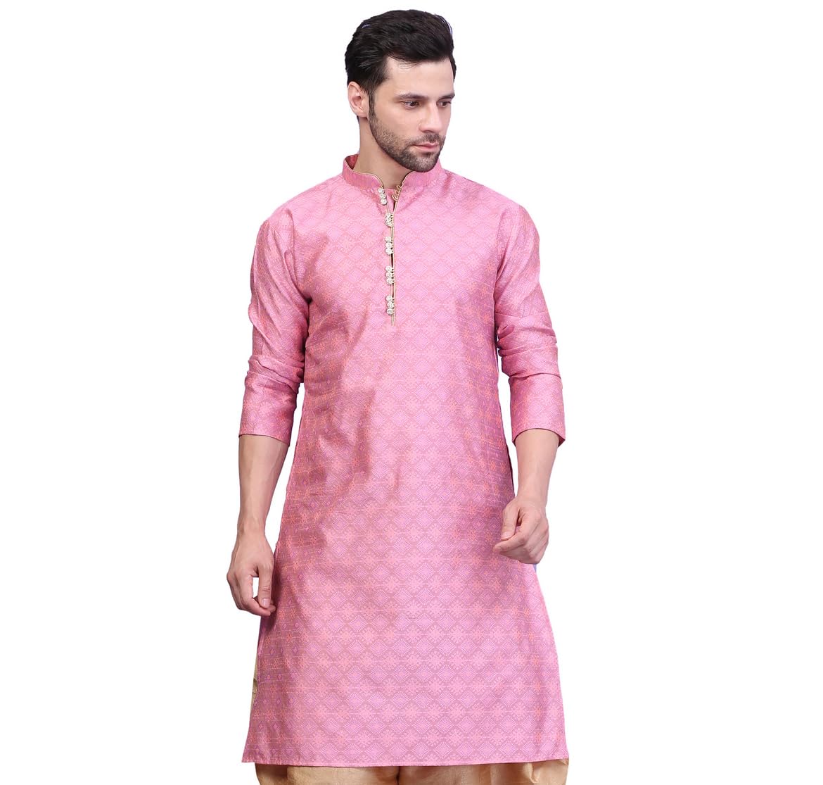 larwa Over Crowd Men Art Woven Jacquard Kurta for Men-picture-11