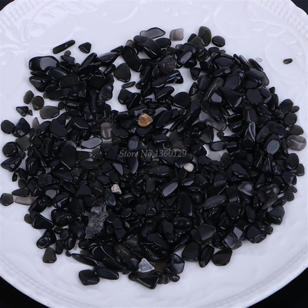 Natural Magic 50g Natural turmalina Negra Cristal s Grava Pulida decoración de Plantas de Acuario decoración de la habitación