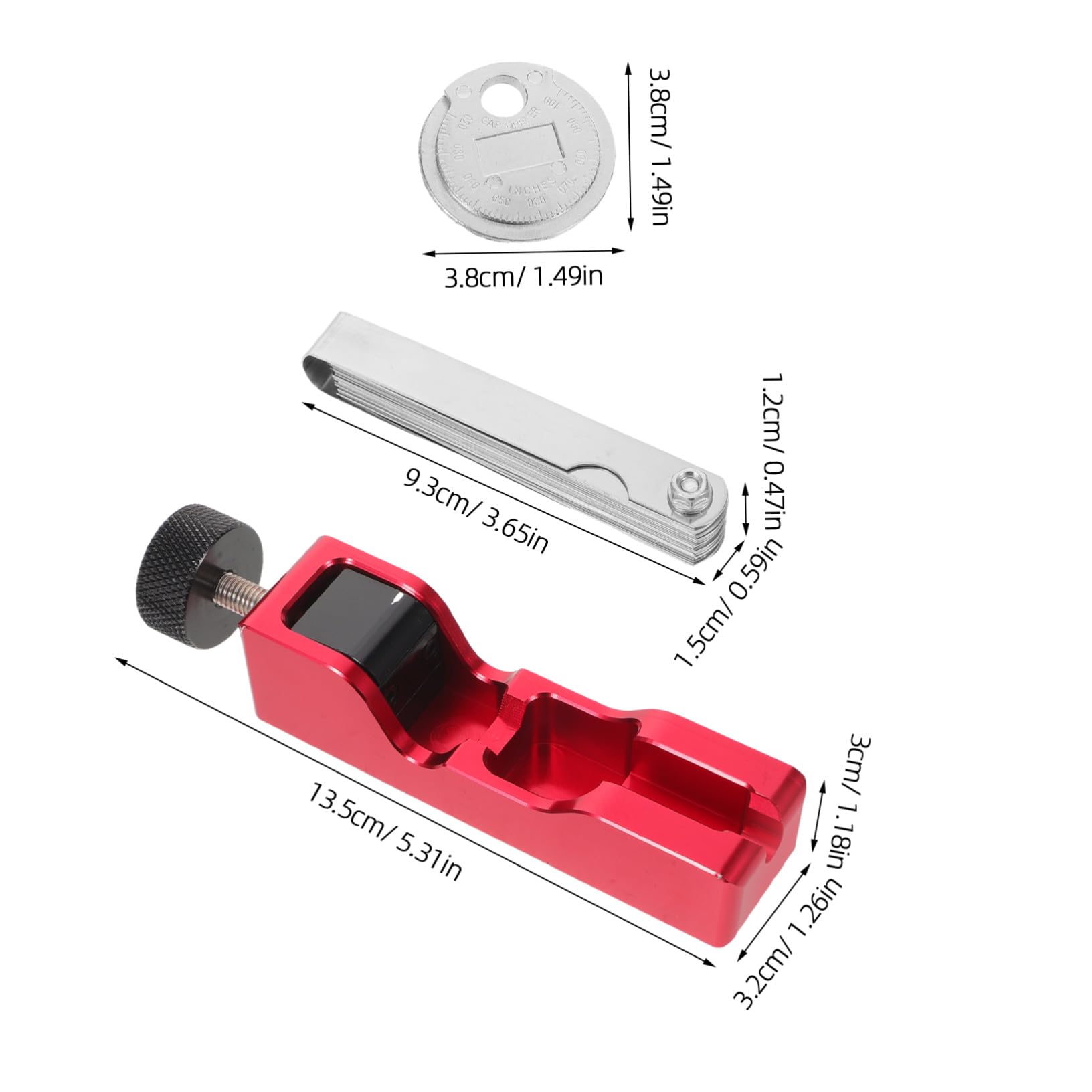 Sosoport Strumenti per Candele di Accensione per Auto con Misuratore di Distanza e Misuratore di Spessore delle Valvole Kit di Riparazione Filettature Maschi per Regolazione del Motore