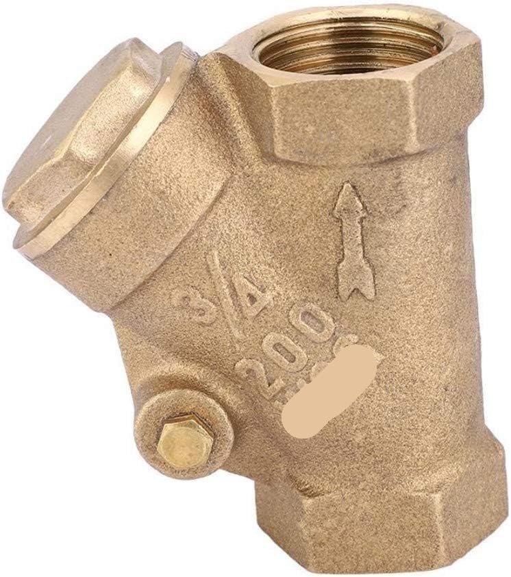 Valvola di ritegno in ottone da 1,9 cm NPT tipo Y - Valvola unidirezionale per acqua e gas, pressione nominale 1,6 MPa, costruzione durevole per prestazioni affidabili