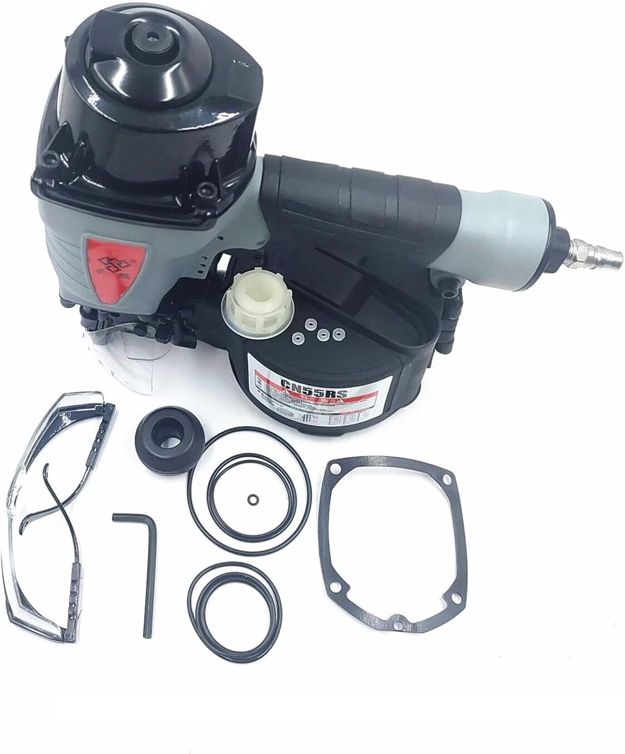 Industrial Pallet Nailer Gun Pneumatic Coil Nailer Tool Air Nailing Gun For Nail Length 32mm-55mm Pallet Coil Nailer For Beginners DIY