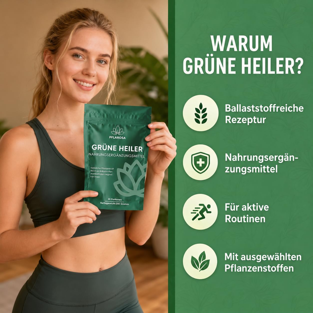 Grüne Entgiftungspulver 200g Superfood Pulver,Greens Pflanzenpulver mit Matcha, Gerstengras, Spirulina & Heidelbeeren,Reich an Ballaststoffen & Mikronährstoffen,Vegan – Täglicher Energie Helfer