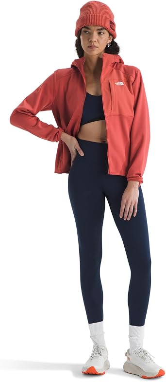 THE NORTH FACE Women's TNF Performance Fleece Full Zip Hoodie | Lightweight Hooded Top, Elastic Binding & Zip Pockets