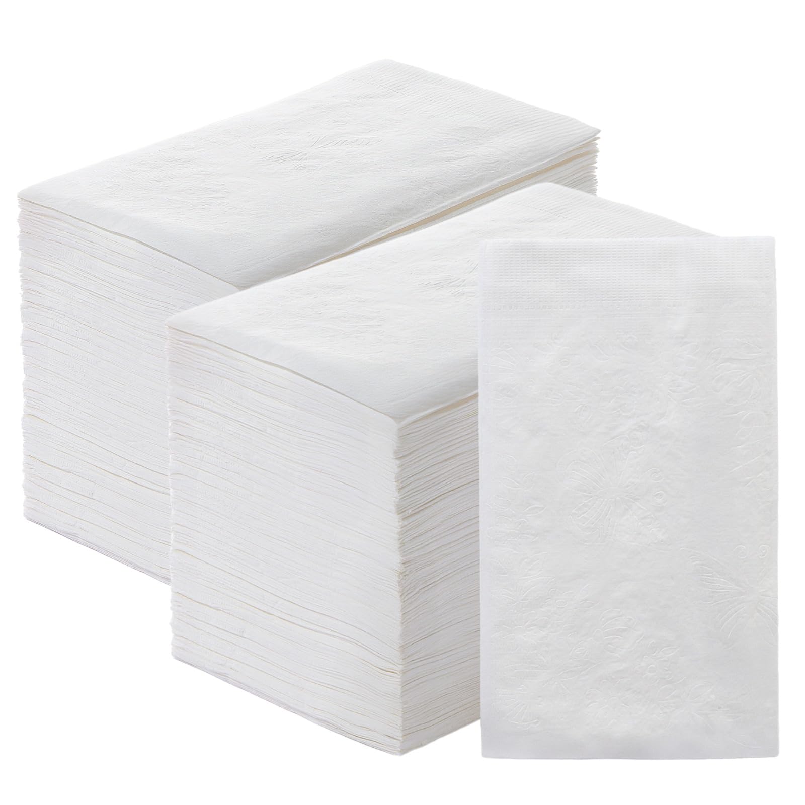 Confezione da 450 tovaglioli di carta usa e getta di alta qualità, a 2 veli, usa e getta, morbidi, assorbenti, per feste, matrimoni, cucina, feste, cene o eventi (bianco)