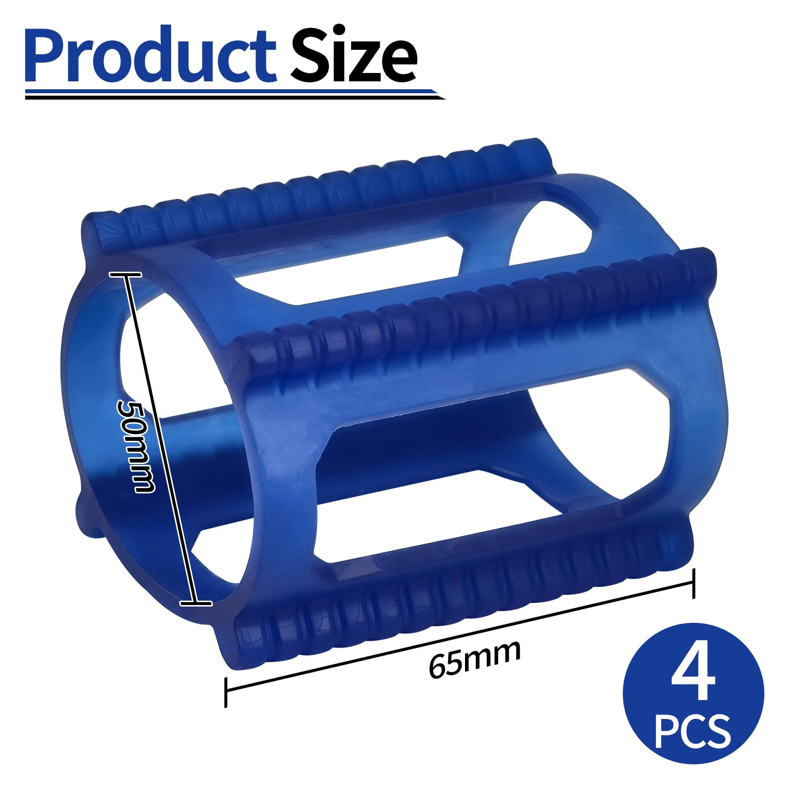 Gummi Skateboard Zubehör Skate Rollen - Fixiert Skater Roller, Skateboard-Trainer-Schutzring für Skateboard Räder, Gummi Trick Longboard Accessoires, Gummiringe Stoppen die Räder Trick, Blau, 4 Stück
