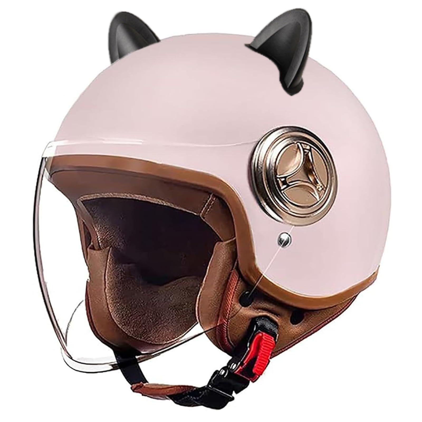 Casco 3/4 Aperto - Certificato DOT/ECE, Adatto Per Moto Retro, Cruisers, Choppers, Scooter, Moto Antiurto E Caschi Jet Semi-aperti, Unisex Per Adulti Tutte Le Stagioni, Taglia 54~61cm(23)