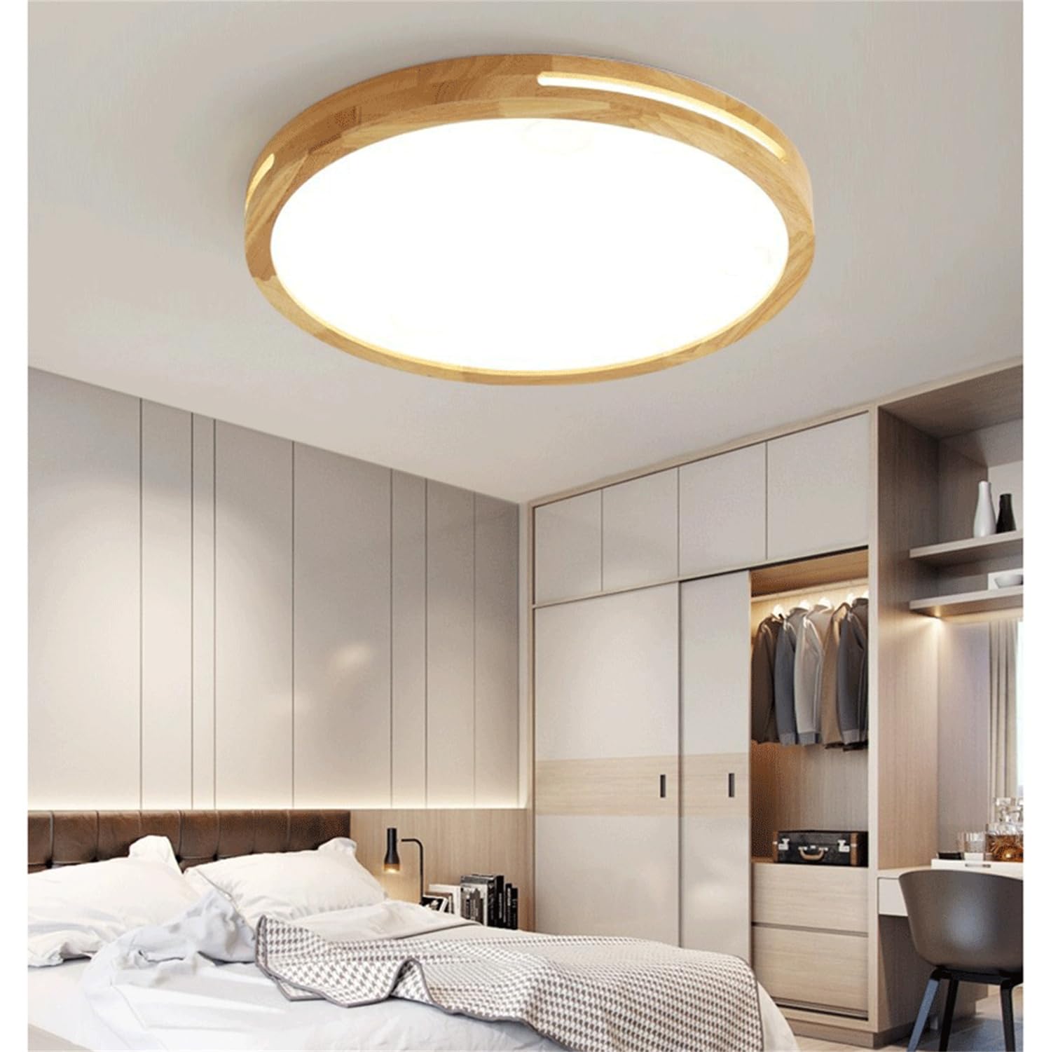 Nowa Lampa Sufitowa Drewna Chińskim Płynnie Ściemniana,sufitowym