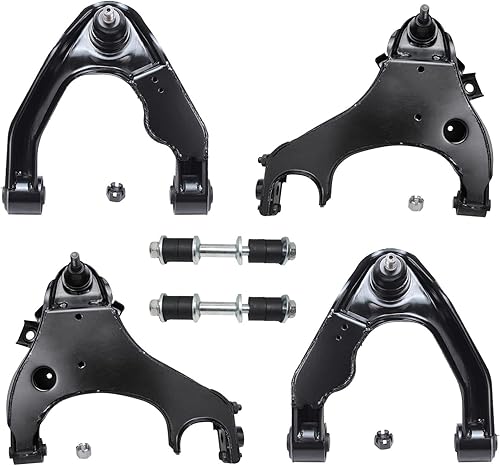 Miniatura 343 de Detroit Axle - Kit de brazos de control AWD para cargador Chrysler 300 Dodge Challenger Magnum, 2 brazos de control superiores delanteros con rótula