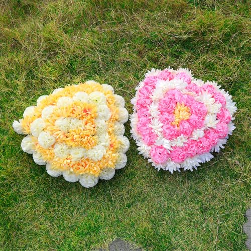 Chrysanthème en soie résistant aux intempéries pour décoration funéraire durable